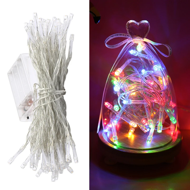 

5m 50 LED 2 Mode Flash String Lights Decorative Battery Powered Led Twinkle Lights for Bedroom Kids Room and Party