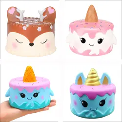 Популярные милые 4 модели животных мультфильм мягкими замедлить рост Squeeze торт для взрослых снятие стресса гаджет Kid игрушка в подарок