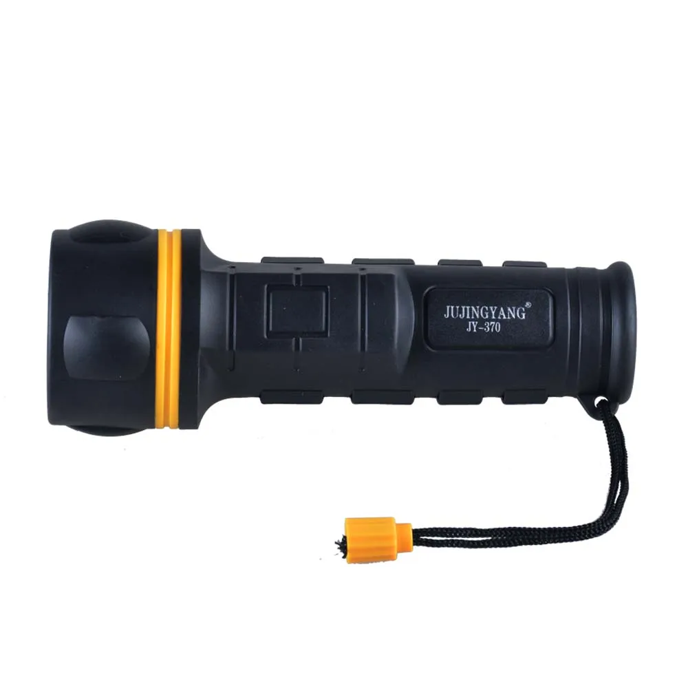 

Free Shipping Waterproof Flashlight High Quality ABS Plastic Flashlight 2 * d Battery LED Flashlight