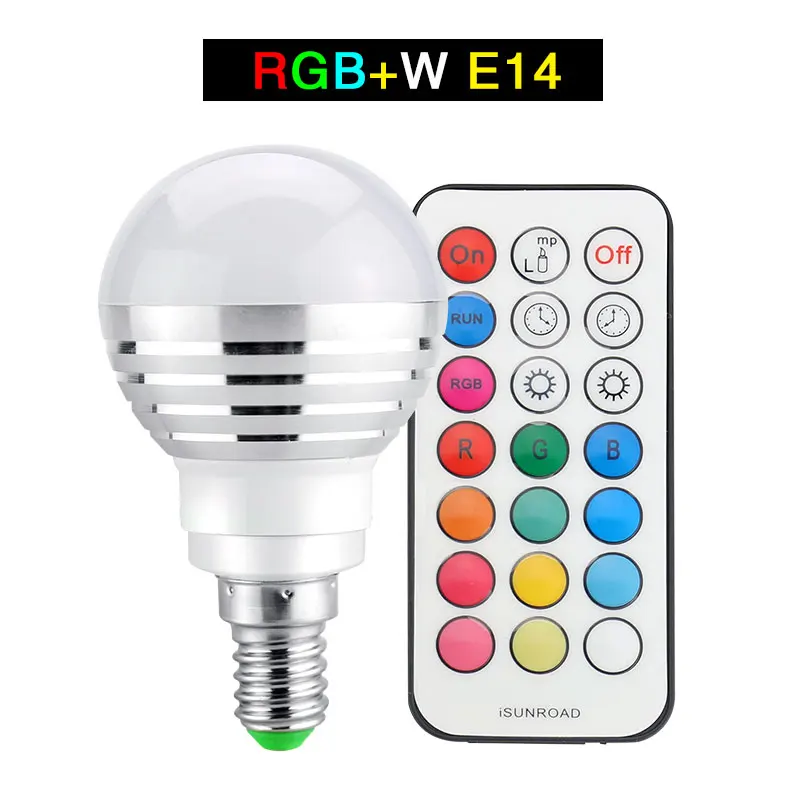 RGB светодиодный сценический светильник E27 E14 AC85V-265V СВЕТОДИОДНЫЙ Магический шар лампы RGBW Диско DJ вечерние Клубные лампы для украшения праздника светильник ing - Цвет: E14 RGBW