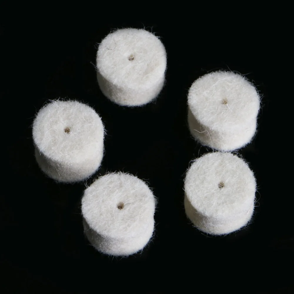 Wool Felt Polishing Buffing Pad 13mm(100Pc) 2 Shank For Dremel Grinding Wheel Car-Styling