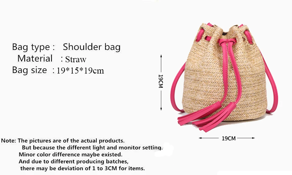 Yogodlns летняя стильная пляжная сумка для женщин, Соломенная Сумка-ведро на плечо, дизайнерские сумки с кисточками, женские повседневные дорожные сумки через плечо