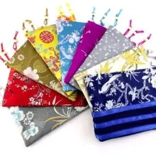 Фирменная футболка с NEW10PCS китайский handmaade 3 застежка-молния Шелковый мешок сумки из натуральной кожи кошелек