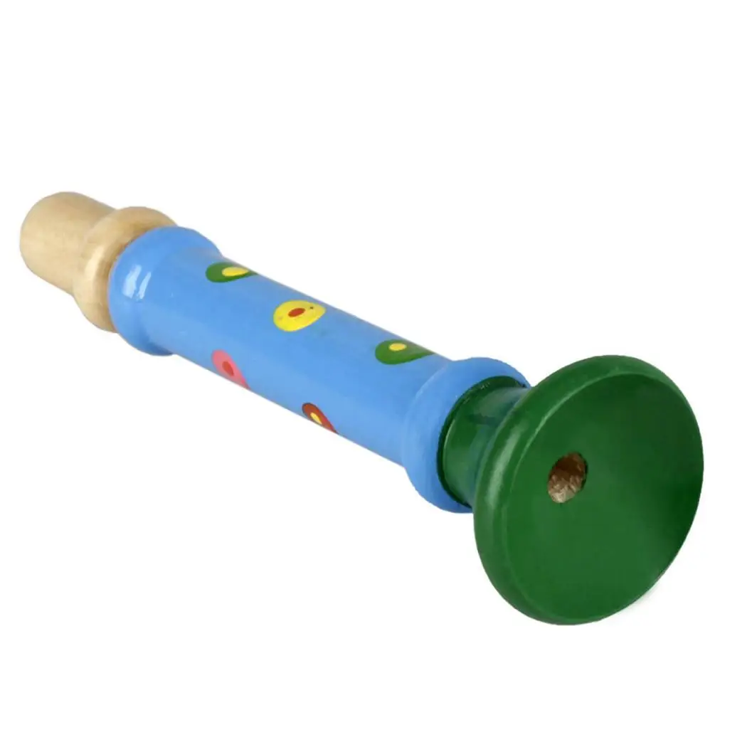Детская музыкальная игрушка деревянная маленькая труба как картинка, играющая музыкальный инструмент игрушка