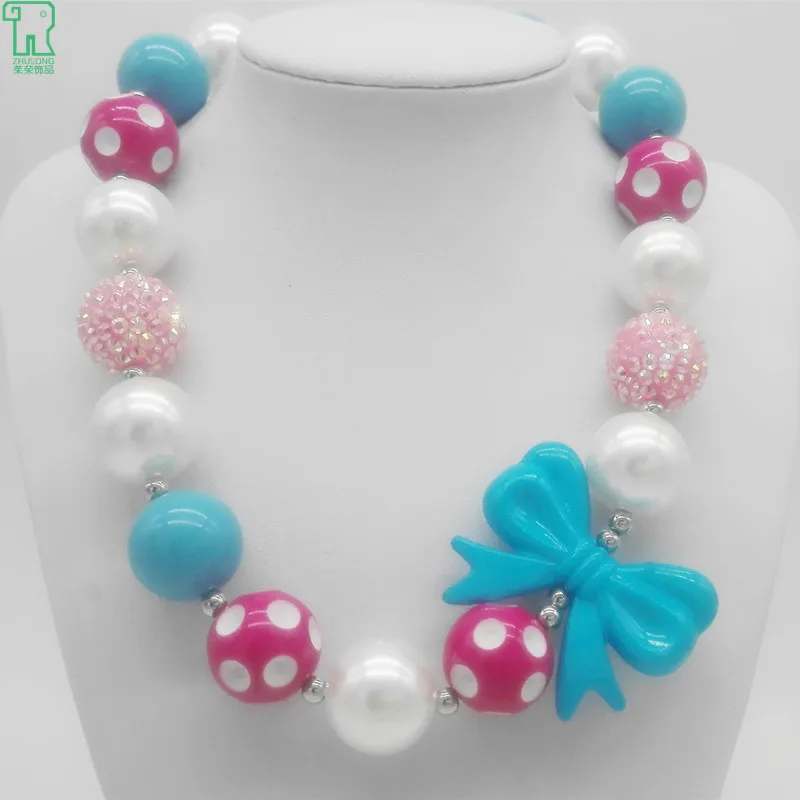 Kids Chunky Pendant Necklace New Acrylic Bubblegum Beads Kids Chunky Pendant Necklace New Acrylic Bubblegum Beads Chokers Toddler Costume Jewelry Children