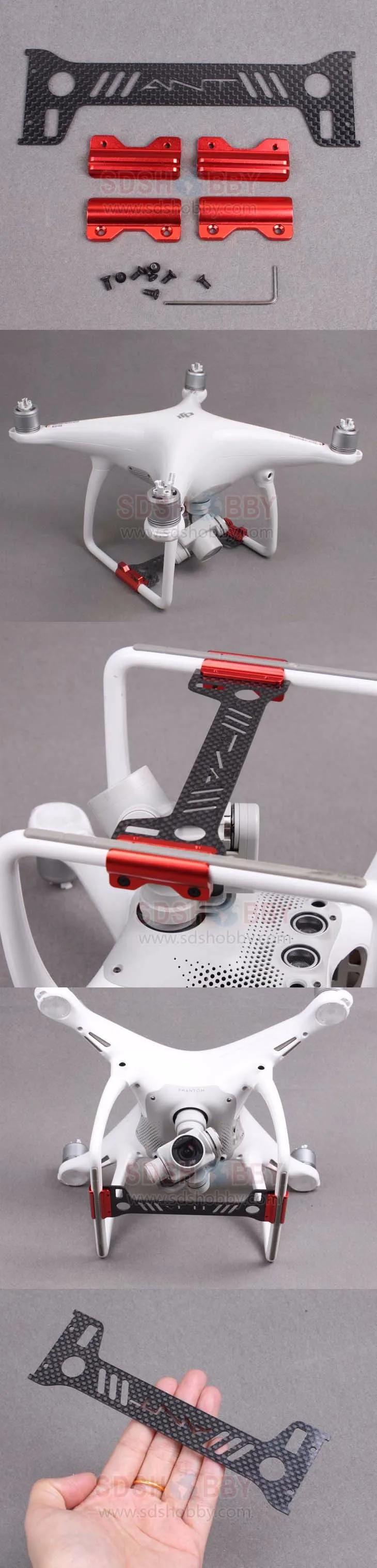 Gimbal Camera Protector Guard Bracket 3K Carbon Fiber Board Landing Gear For DJI Phantom 4 Drone