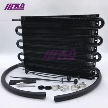 

Free shipping ALUMINUM REMOTE TRANSMISSION OIL COOLER /AUTO-MANUAL RADIATOR CONVERTER 8 Row UNIVERSAL