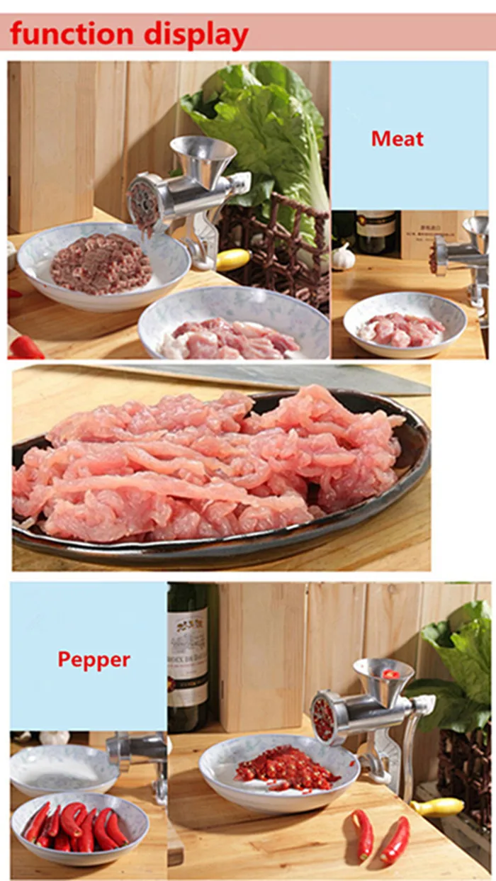 Meat Grinder Manual Mincer Machine Pork Beef Peanut Grinder Sausage Maker