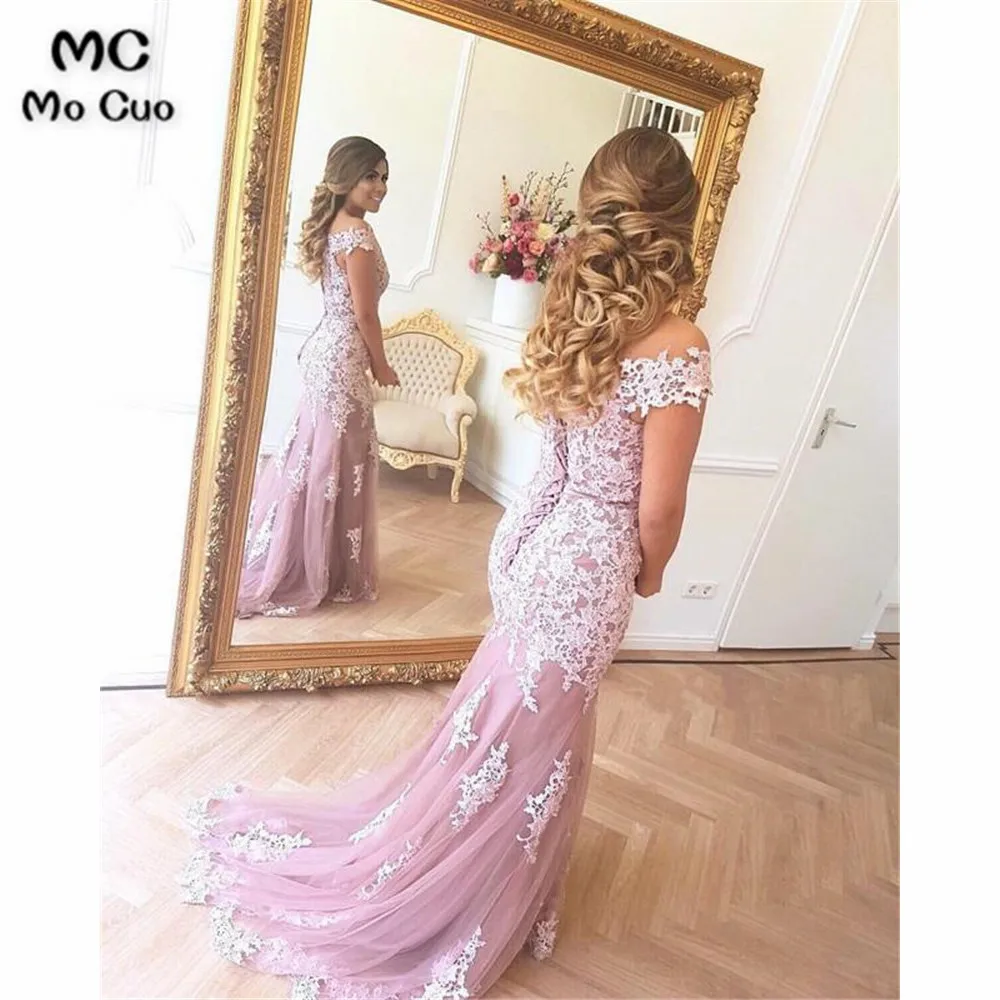 Modest Off Shoulder Prom Dresses with Lace Appliques Evening Dresses V-Neck Tulle Wine Red Prom Dress for women Custom Made simple prom dresses