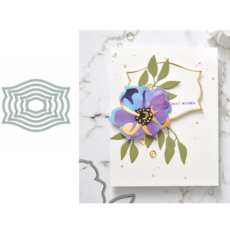 

Amazing Frame Metal Cutting Dies Scrapbooking DIY Card Album Embossing Template Stencil Crafts New Dies For 2019
