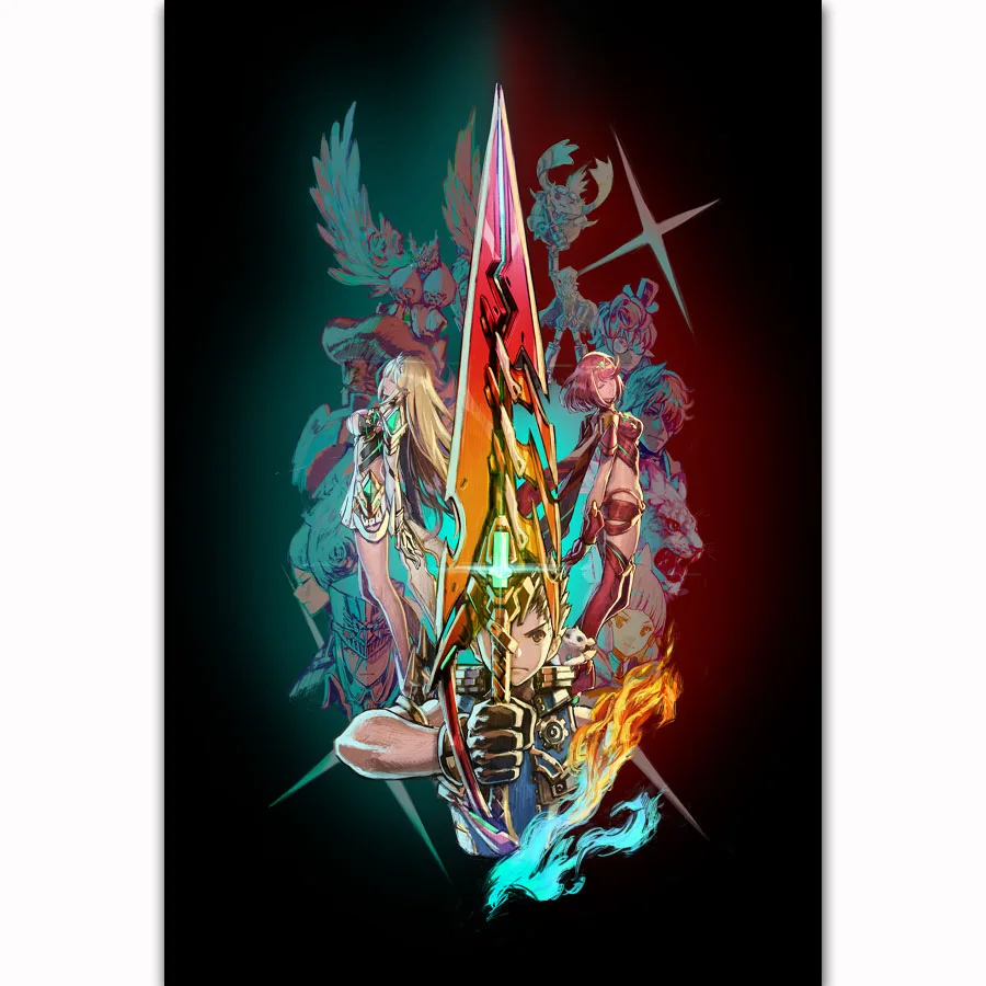 

FX1912 Xenoblade Chronicles 2 Hot New 2018 Classic Video Game New Poster Art Silk Light Canvas Home Room Wall Printing Decor