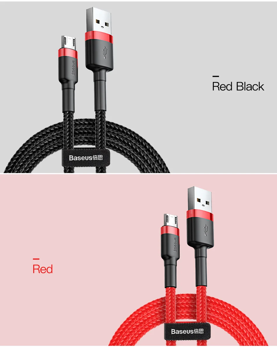 Baseus 2.4A Micro USB кабель для быстрой зарядки USB кабель для передачи данных для samsung S7 Xiaomi Redmi Note 5 8 все микро-usb для устройств на аndroid зарядный провод кабель micro usb зарядное устройство for Micro