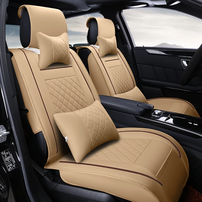 (Front +Rear) High quality leather car seat cushion universal seat