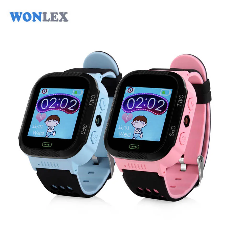 WONLEX 1,44 дюймов сенсорный экран gps трекер часы GW500S с фонариком для детей SOS анти-потеря GSM смартфон Setracker приложение