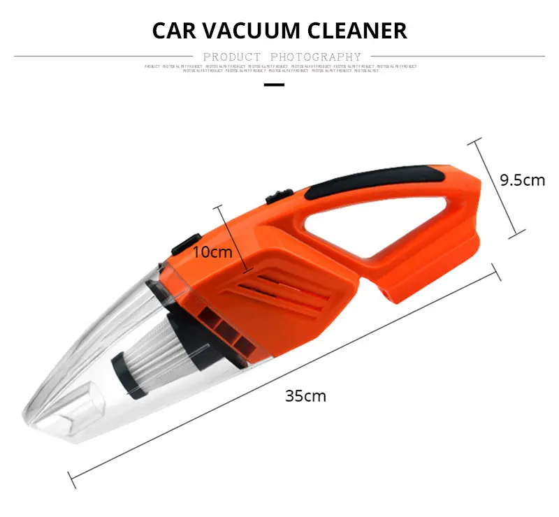 Car Vacuum Cleaner 12V 120W Portable Handheld Universal Dual Use 5m Cable LED Light Multi Dust Collector Strong Auto Accessories (5)