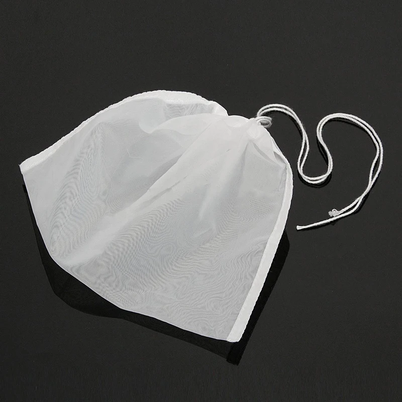 5Pcs Mesh Nylon Strainer Filter Bag for Nut Milk Hops Tea Brewing Food ...