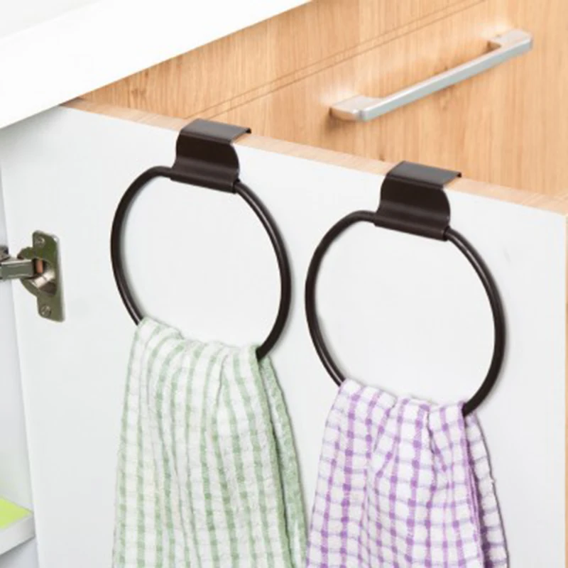 Buy Black Towel Ring Holder Rack Wrought Iron Vintage