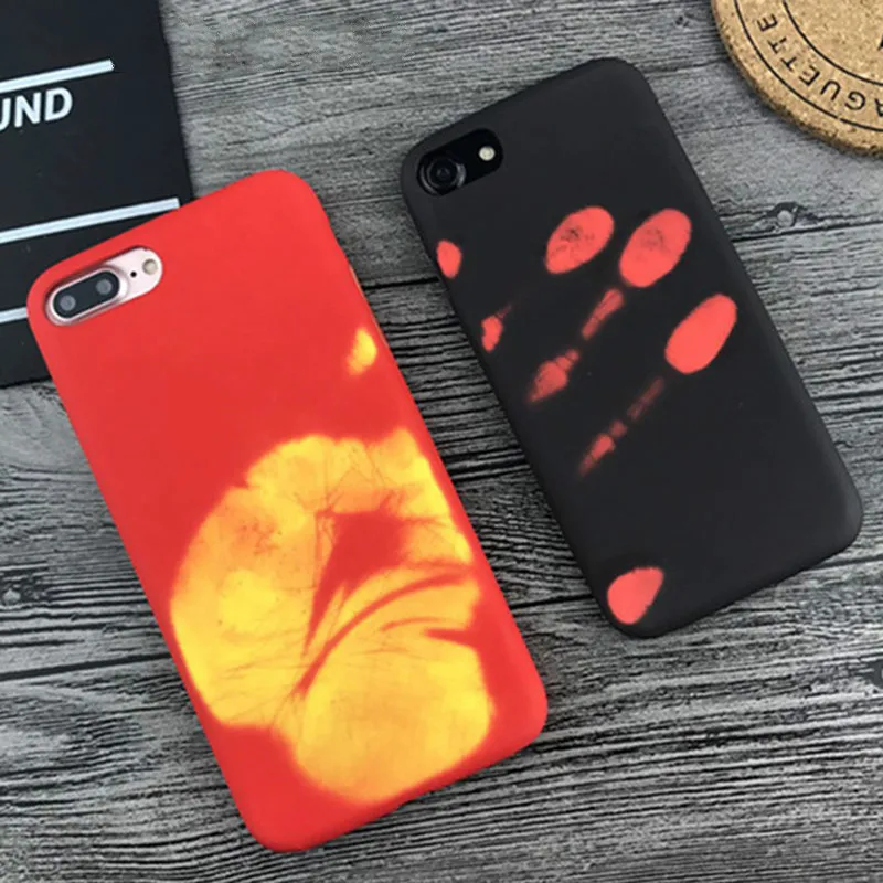 

Newest Fashional Thermal Sensor Case for iphone X 7 7 Plus 6 6s Plus Thermal Heat Induction Phone Case fundas protective cover