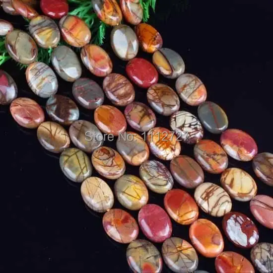 

Accessory Crafts Parts 13x18mm Fashion Style Diy Beads Picasso Oval Loose Women Jewelry Making Semi Finished Stones 15"Wholesale