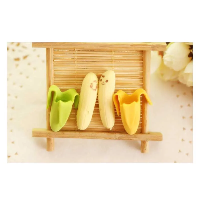 

2pcs Banana Eraser Creative Mini Cute Simulation Banana Peeling Stationery Pair Eraser
