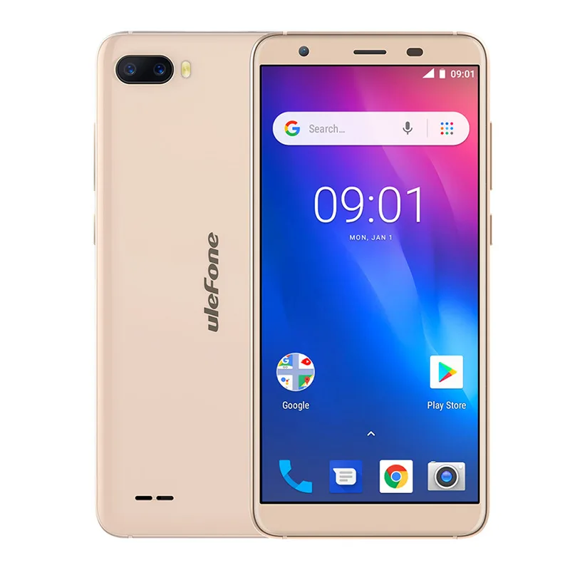 Ulefone S1 5,5 дюймов 18:9 Android 8,1 смартфон 8 Мп+ 5 Мп двойная тыловая камера 1 Гб ram 8 Гб rom 3000 мАч Face ID 3g WCDMA мобильный телефон - Цвет: Gold