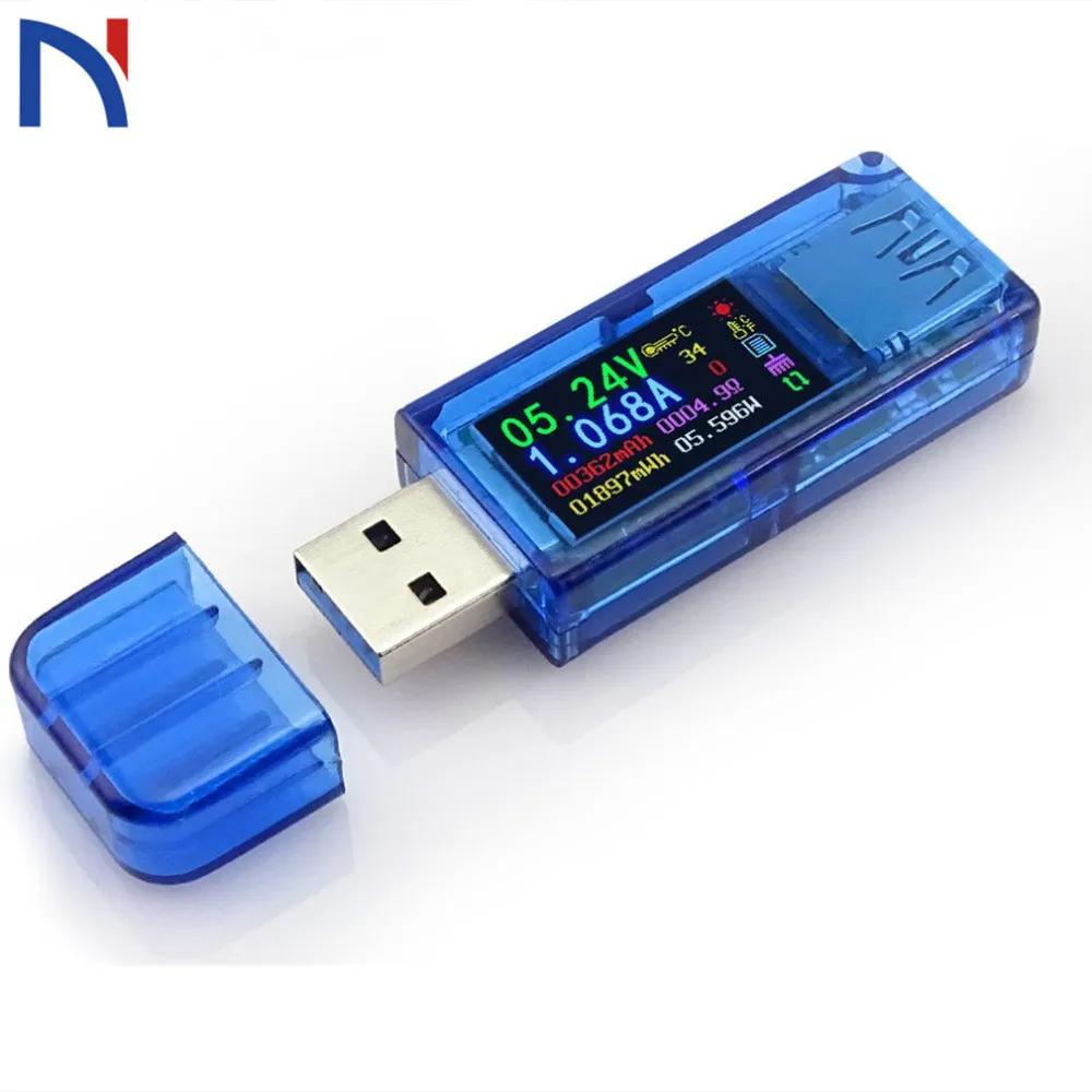 AT34 USB 3 0 IPS HD цветной тестер напряжения тока энергии эквивалент сопротивления