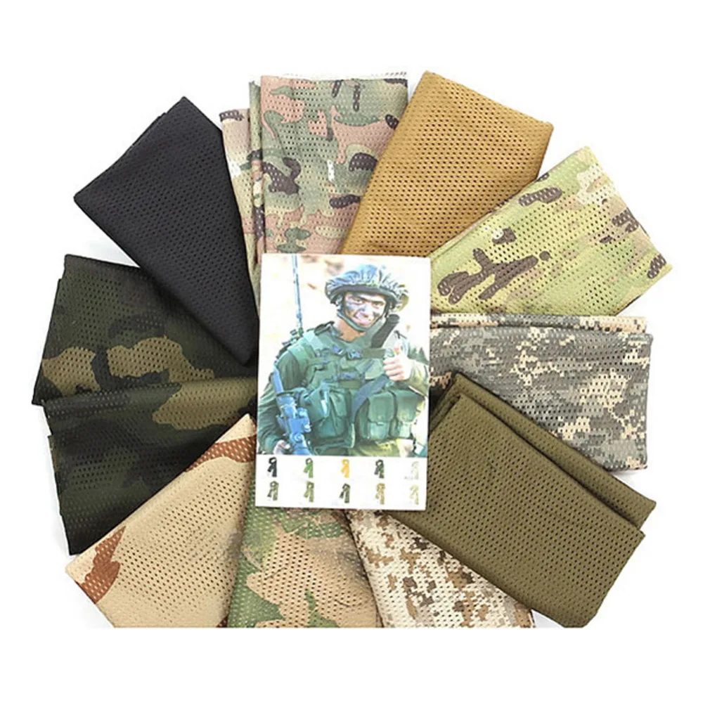 Unisex Fish Net Mesh Tactical Camouflage Scarf Neckerchief Outdoor Sports Camping Hiking bandana Neck Warmer braga cuello hombre