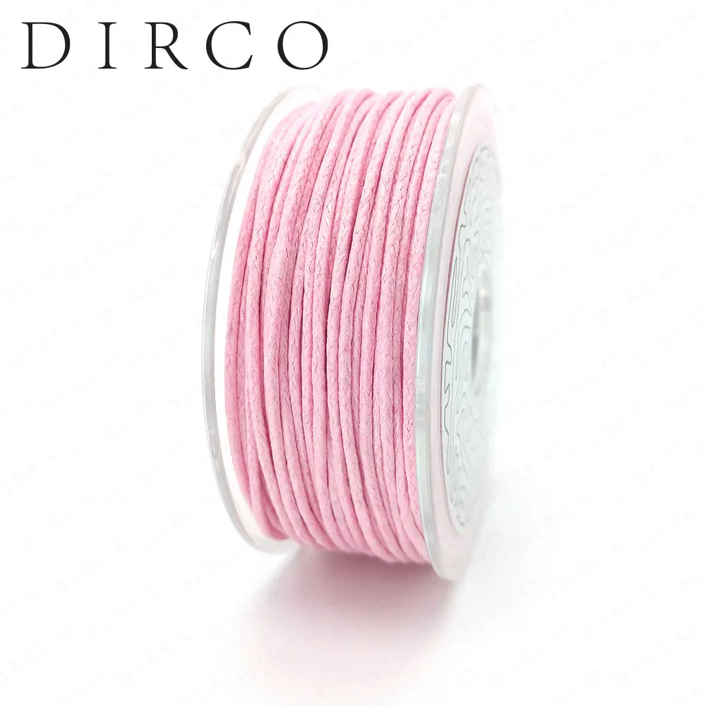 Вощеный хлопковый шнур 1 мм 20 м/рулон для изготовления ювелирных изделий ручной работы браслет ожерелье Одежда Аксессуары Бисероплетение нити - Цвет: Pink     20JW10