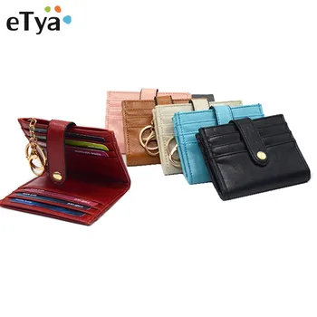 

eTya Fashion Men Women Credit Card Holders Business ID Card Wallet Purse PU leather Slim Bank Card Coin KeyCase Organizer