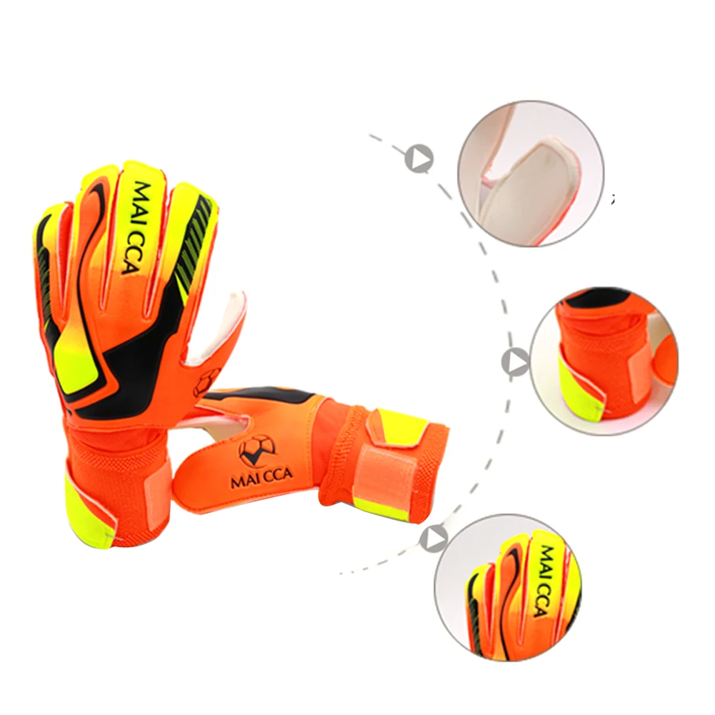 Высококачественные уплотненный латекс перчатки детские футбольные перчатки вратаря для детей от 5 до 16 лет мягкие вратарские перчатки