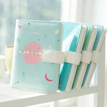 A6 кожаный чехол Молочная Книга 16*11 см портативный карманный маленький размер блокнот Космос планета светло-голубой блокнот в твердом переплете канцелярские принадлежности