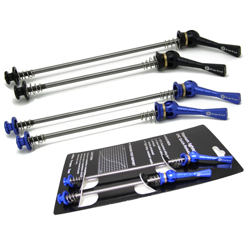 

Kactus TECH 1 Pair Titanium Axle Bike Skewers CNC AL Quick Release MTB Road Bicycle Wheel Hub Skewer Lever Set