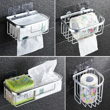 

Punch-free Sucker Type Toilet Paper Holder Toilet Paper Towel Rack Bathroom Storage Racks Home Storage Supplies
