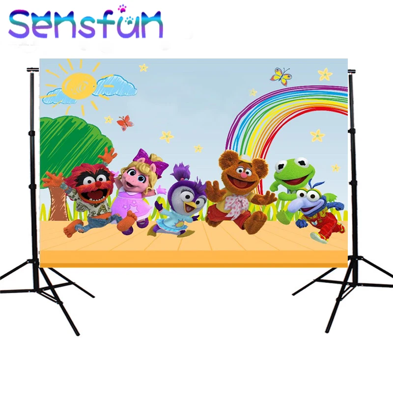 Sxy0238 Sensfun Радужные облака небо пастельные фоны для младенцев пользовательский