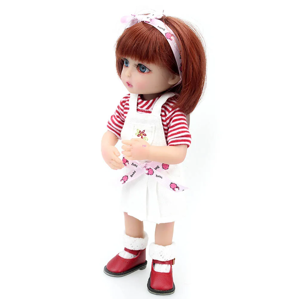 NPK для девочек/мальчиков куклы 3D Реалистичного Reborn Baby Doll Дети Playmate 25 см Объединенная игрушки для детей подарок на день рождения M09