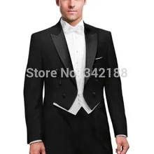 Длинные стили жениха смокинги Лучший мужской костюм свадебный для шафера/Мужские костюмы жениха(куртка+ брюки+ галстук+ жилет) Свадебная мужская одежда