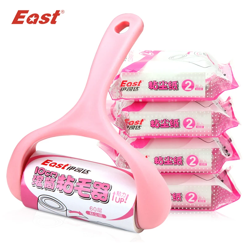 

East 10CM Adhesive Tape Sticky Clothes Lint Roller Brush Dust Dirt Fluff Remover for Clothes Pet Hair Dust Carpet