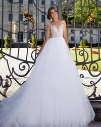 Простое бальное платье свадебное платье с длинным рукавом 2019 халат de mariée Princesse de Luxe Аппликации Лиф сексуальное Vestido de Casamento