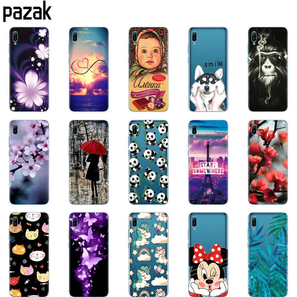 

Huawei y6 2019 Case Huawei Y6 2019 Silicone TPU Cover Soft Phone case For Huawei Y6 2019 MRD-LX1 MRD-LX1F Y 6 pro Y6Prime bumper