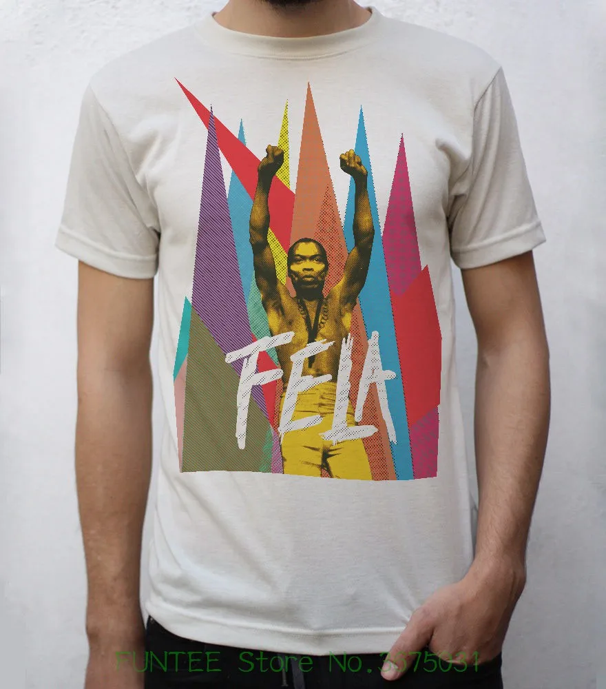 

Mans Unique Cotton Short Sleeves O-neck T Shirt Fela Kuti T Shirt Design