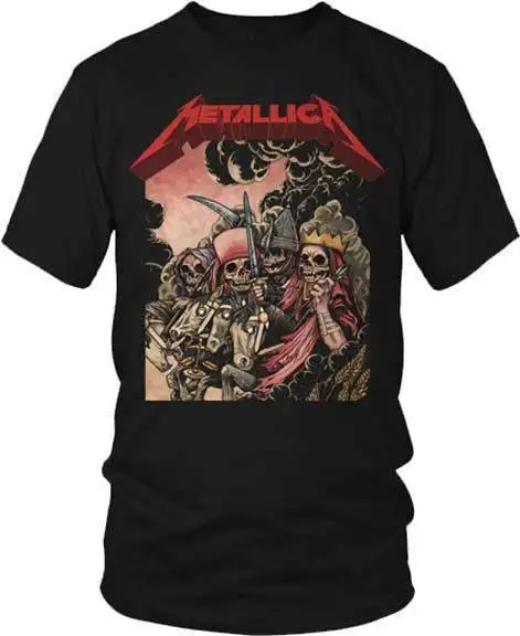 Metallica Четыре Лошади Для мужчин рубашка Размеры s m l xl Рок Группа Футболка
