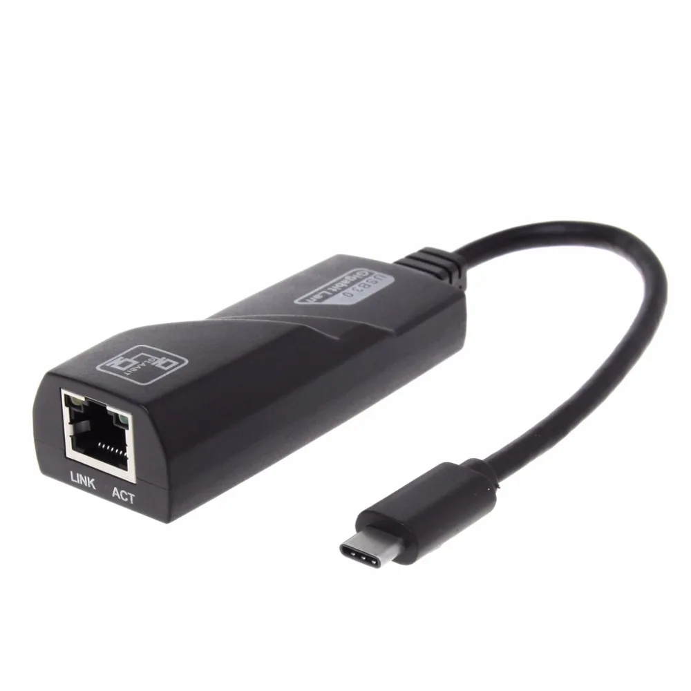 1 комплект USB 3,1 type C USB-C к RJ45 Lan сетевой гигабитный Ethernet адаптер 10/100/1000 Мбит/с высокая скорость