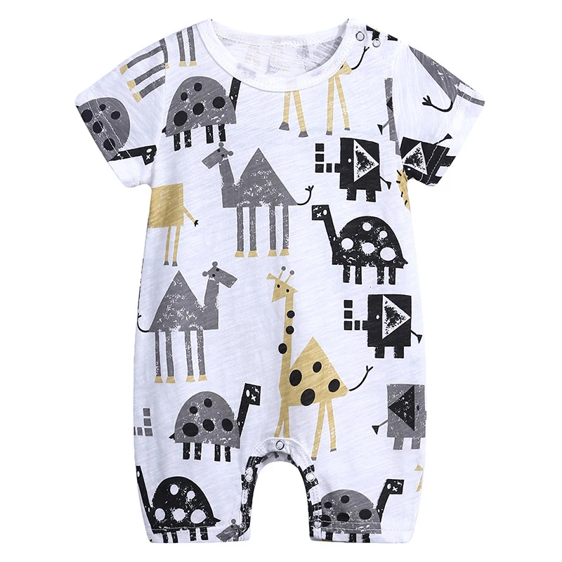 

Cartoon Newborn Baby Boy Girl Romper Body Suit Summer 2019 Short Sleeve Body Suit Jumpsuit Outfits Infant Baby Clothes 0-18M