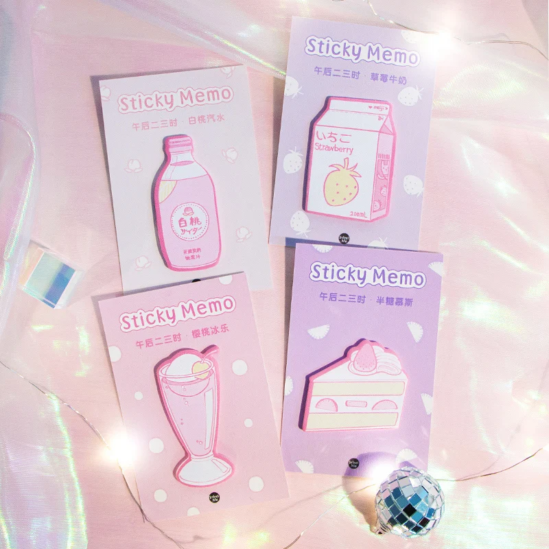 

Afternoon time Delicious drink memo pad planner sticky note paper sticker kawaii stationery pepalaria 60 pages