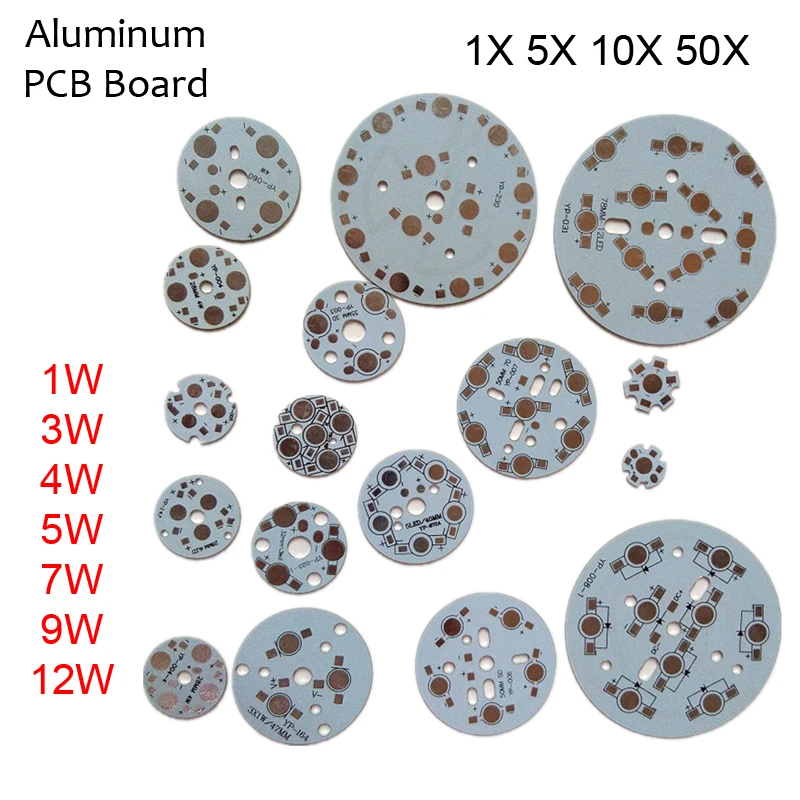 1/5/10/50 шт в наборе, для использования в домашних условиях 1 Вт/3 W/4 W/5 W/7 W/9 W/12 W Алюминий основание для Spolight пластина теплоотвод подложка лампа Панель светодиодный печатная плата