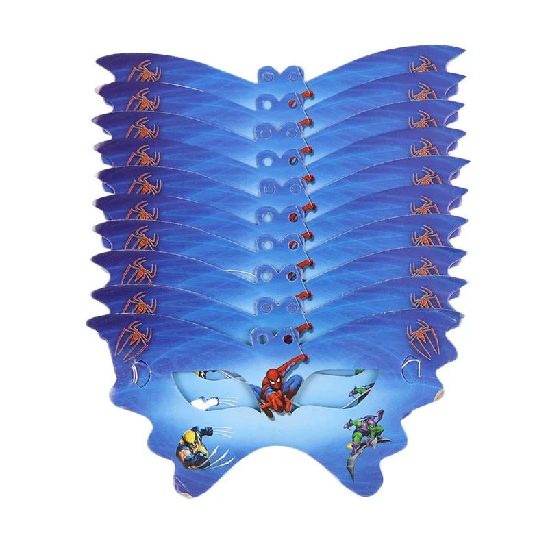 Воздушные шары из фольги Человека-паука для детского дня рождения надувной гелий и воздушный бумажный шарик пластины салфетки баннер вечерние Декор поставки - Цвет: Mask-10pcs