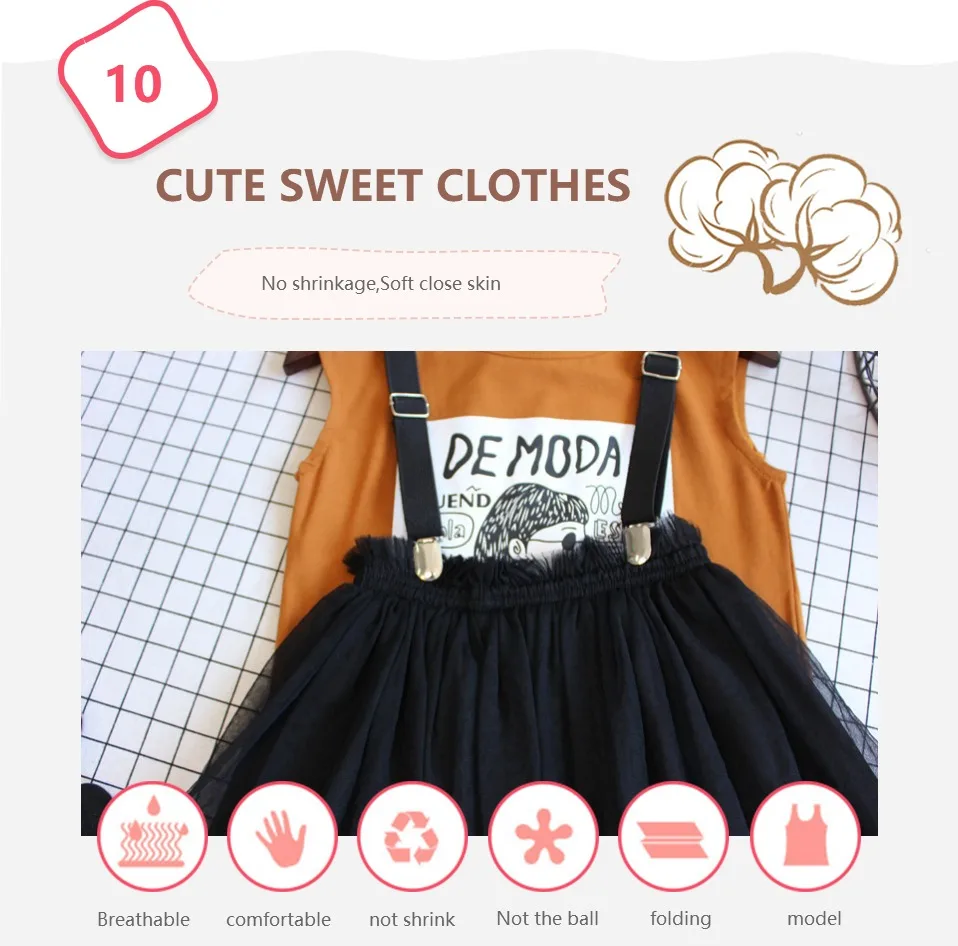 Roupa das Meninas Camisa sem Mangas Conjunto de Roupas de Moda Conjunto Verão Marrom & Geral 2 Pcs Crianças Crianças Roupas Menina Roupas Bonito Conjunto 5 Conjunto de Roupas de Moda Crianças Roupas Menina Roupas Bonito conjunto
