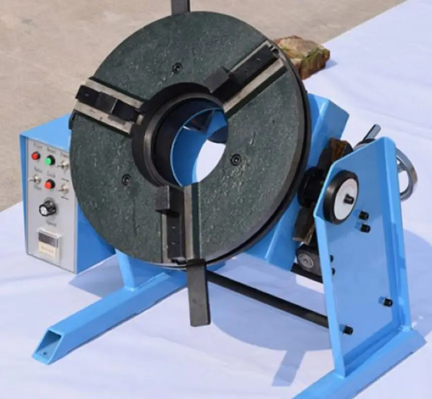 

200KG welding positioner HD-200 welding turntable with WP300 lathe chucks