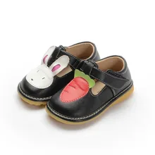 Bébé Fille En Bas Âge Mignon Lapin et Carotte Grinçante Chaussures Bébé Fille Chaussures En Cuir