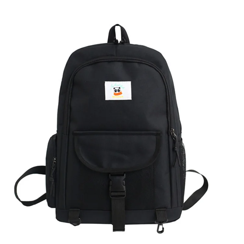 Menghuo Ткань Оксфорд индивидуальность хит цвет Девушка Рюкзак Новая Мода Студенческая сумка Повседневная дикая Высокая емкость рюкзак для путешествий - Цвет: Black